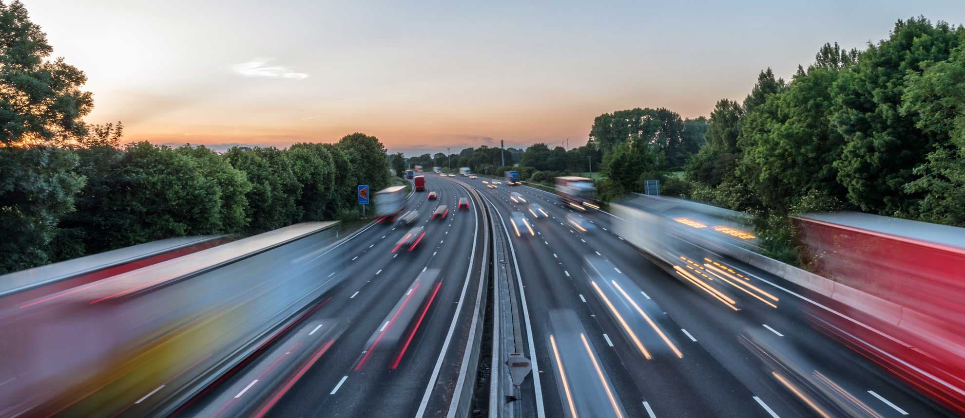 Cars on the motorway